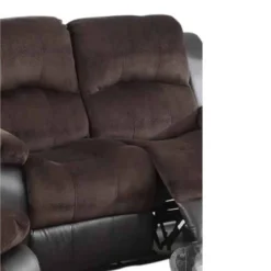 Padded Suede Faux Leather Reclining Loveseat Brown - Benzara -Baxton Studio Sales Shop GUEST 47f3607b 263e 4b1f 8267 d9d4010ffefa