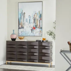 Contemporary Bold Facet Carved Wood Buffet Cabinet Brown - Olivia & May 37 Contemporary Bold Facet Carved Wood Buffet Cabinet Brown - Olivia & May -Baxton Studio Sales Shop GUEST 499d4656 827e 4758 8bcc 1d81713a4b02
