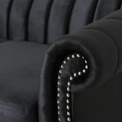 Glenmont Modern Glam Channel Stitch Velvet Loveseat With Nailhead Trim - Christopher Knight Home 9 Glenmont Modern Glam Channel Stitch Velvet Loveseat With Nailhead Trim - Christopher Knight Home -Baxton Studio Sales Shop GUEST 4a35b109 c219 4ef0 8828 51f01f7e316e