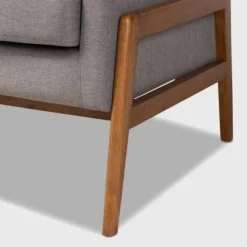 Perris Upholstered Wood Sofa Light Gray/Walnut - Baxton Studio -Baxton Studio Sales Shop GUEST 4c346d02 a23f 4c44 8de8 50f7c223f337