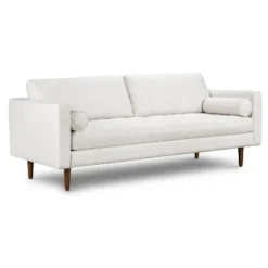 Florence Mid-Century Modern Sofa Bright Ash - Poly & Bark