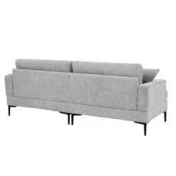 80.7" Modern Upholstered Loveseat Sofa With Metal Legs And 2 Pillows-ModernLuxe -Baxton Studio Sales Shop GUEST 4db6c6de b9b9 406e a653 fae1b3a7cd5f