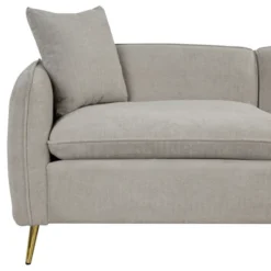Velvet Upholstered Sofa With Armrest Pockets, 2 Pillows And Golden Metal Legs-ModernLuxe -Baxton Studio Sales Shop GUEST 4f0e778f 8dbd 4872 97bd 26d266be410c