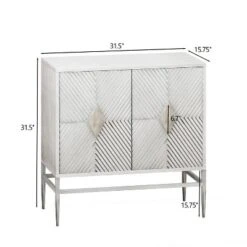 Cierra 31.50" W Modern 2 Diamond Doors Wooden Cabinet With Featuring Two-Tier Storage-Maison Boucle -Baxton Studio Sales Shop GUEST 4f40aadd 2d5b 4f56 8792 9273c6a8011e