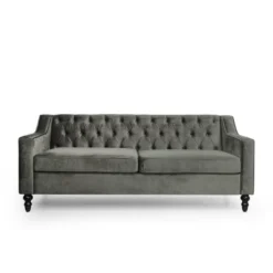 Knouff Modern Glam Tufted Velvet 3 Seater Sofa - Christopher Knight Home -Baxton Studio Sales Shop GUEST 50cc4edd 83fc 4087 921c 1dc7b1f0fba7