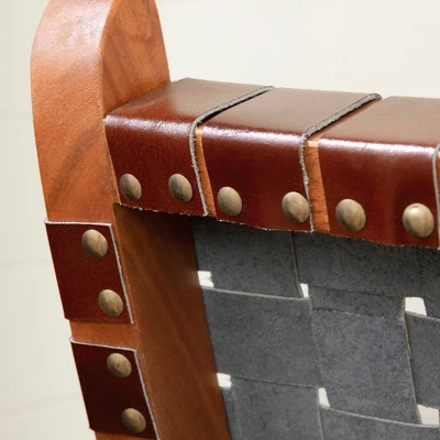 Balka Woven Leather Lounge Chair - South Shore 5 Balka Woven Leather Lounge Chair - South Shore - Image 5