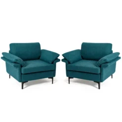 Costway Set Of 2 Fabric Accent Armchair Upholstered Single Sofa W/ Metal Legs 18 Costway Set Of 2 Fabric Accent Armchair Upholstered Single Sofa W/ Metal Legs -Baxton Studio Sales Shop GUEST 5402149d 1365 4d1b b972 160841ad1393