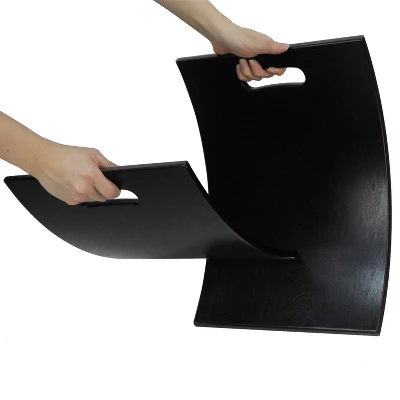 Oceanstar Contemporary X Style Wooden Magazine Rack 4 Oceanstar Contemporary X Style Wooden Magazine Rack - Image 4