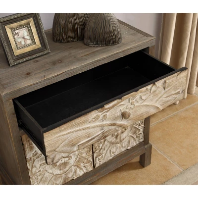 Knight 1 Drawer 2 Door Cabinet Weathered Natural/Brown - Treasure Trove Accents 7 Knight 1 Drawer 2 Door Cabinet Weathered Natural/Brown - Treasure Trove Accents - Image 7