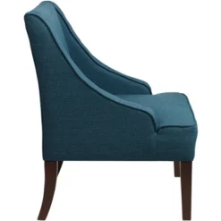 Elm Lane Dixon Blue Fabric Swoop Arm Chair -Baxton Studio Sales Shop GUEST 5a2ce747 93b2 4016 a256 b88324bcd42a