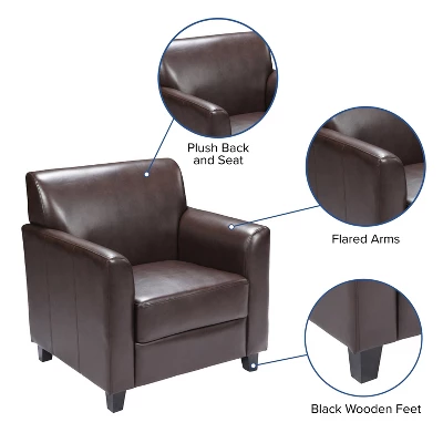 Flash Furniture HERCULES Diplomat Series LeatherSoft Chair With Clean Line Stitched Frame 2 Flash Furniture HERCULES Diplomat Series LeatherSoft Chair With Clean Line Stitched Frame - Image 2