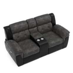 Melio Loveseat With 2 Powered Recliners Gray/Black - HOMES: Inside + Out 6 Melio Loveseat With 2 Powered Recliners Gray/Black - HOMES: Inside + Out -Baxton Studio Sales Shop GUEST 5c2e8a4a 3896 4ce4 b031 27a4070c4053