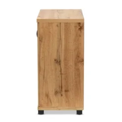 Zentra Wood 2 Door Storage Cabinet With Glass Doors Oak Brown/Black - Baxton Studio -Baxton Studio Sales Shop GUEST 5cc48928 34bc 468c b6e5 56e76159ea11