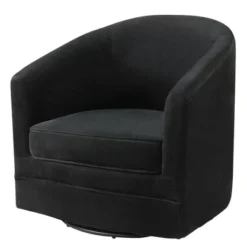 Costway Modern Swivel Barrel Chair Upholstered Velvet Armchair With Metal Base -Baxton Studio Sales Shop GUEST 5cf702b8 4362 40e4 a9d9 59736be8632b