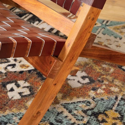 Balka Woven Leather Lounge Chair - South Shore 6 Balka Woven Leather Lounge Chair - South Shore - Image 6