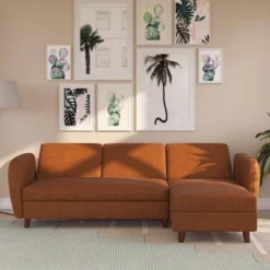 Perry Sectional Futon With Storage Convertible Sleeper Camel Faux Leather - Novogratz 12 Perry Sectional Futon With Storage Convertible Sleeper Camel Faux Leather - Novogratz -Baxton Studio Sales Shop GUEST 5db0a2b8 76bf 48e1 8737 4d2e727e8d14