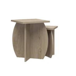 Set Of 2 Voler Nesting End Tables Light Oak - Novogratz -Baxton Studio Sales Shop GUEST 5e7ff469 8ffc 4528 9f69 f997bdd27488