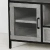 2 Doors And 1 Drawer Wood And Metal Cabinet Brown - StyleCraft