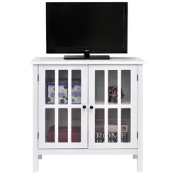 Tangkula Storage Sideboard Glass Door Accent And Display Cabinet White/Brown -Baxton Studio Sales Shop GUEST 61d9b63f 96e4 4698 9031 d605b1a7031a