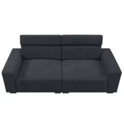 87" Velvet 2-Seater Sectional Sofa With Multi-Angle Adjustable Headrest - ModernLuxe -Baxton Studio Sales Shop GUEST 63554f2b 369a 48aa bce6 0aceeb9934ba