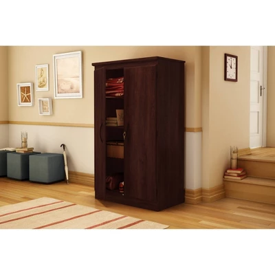 Morgan 2 Door Storage Cabinet Royal Cherry - South Shore 1 Morgan 2 Door Storage Cabinet Royal Cherry - South Shore