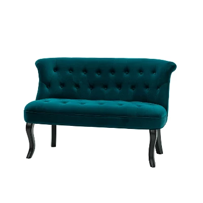 Jane 47" Velvet Button-tufted And Wing Back Loveseat Solid Wood And Cabriole Legs For Living Room And Bedroom | ARTFUL LIVING DESIGN 18 Jane 47" Velvet Button-tufted And Wing Back Loveseat Solid Wood And Cabriole Legs For Living Room And Bedroom | ARTFUL LIVING DESIGN - Image 18
