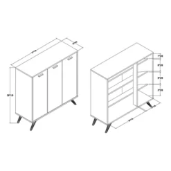 Kelson Wood 3 Door Cabinet Dark Gray/Gold - Baxton Studio 16 Kelson Wood 3 Door Cabinet Dark Gray/Gold - Baxton Studio -Baxton Studio Sales Shop GUEST 6bc0b92b e643 484d bc6d 8254075a6487