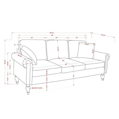 Evok Contemporary Chenille Upholstered Sofa - MiBasics 9 Evok Contemporary Chenille Upholstered Sofa - MiBasics - Image 9