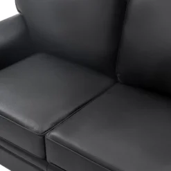 Antonia 60" Wide Chesterfield Loveseat, Genuine Leather Sofa With Nailhead Trim And Rolled Armrests -A+B | ARTFUL LIVING DESIGN -Baxton Studio Sales Shop GUEST 6f6352a4 e6a4 45f8 8c65 a8892750febd