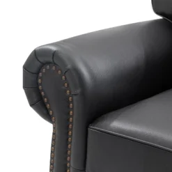 Antonia 60" Wide Chesterfield Loveseat, Genuine Leather Sofa With Nailhead Trim And Rolled Armrests -A+B | ARTFUL LIVING DESIGN -Baxton Studio Sales Shop GUEST 6f93adaf 1f40 4ca7 a92c bd7d61e13e1f