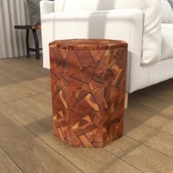 Contemporary Teak Wood Round Accent Table Brown - Olivia & May 25 Contemporary Teak Wood Round Accent Table Brown - Olivia & May -Baxton Studio Sales Shop GUEST 6fcaecbc 38a3 4823 b066 cce9871c8a87