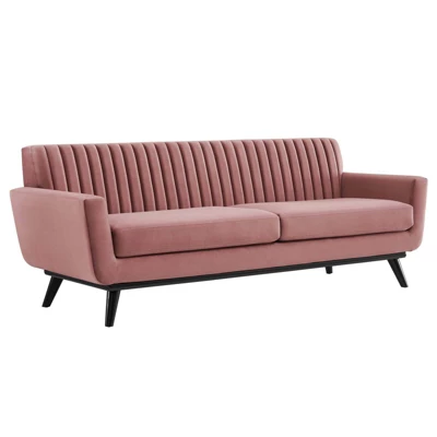 Engage Channel Tufted Performance Velvet Sofa - Modway 2 Engage Channel Tufted Performance Velvet Sofa - Modway - Image 2