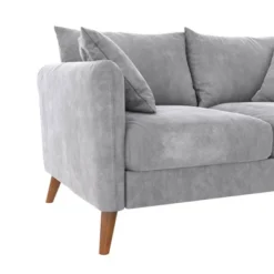 Magnolia 2 Seater Loveseat Sofa With Pillows Pocket Coil Seating Light Gray Velvet - Novogratz -Baxton Studio Sales Shop GUEST 708e983d ebcf 4a00 a576 98410f13991e
