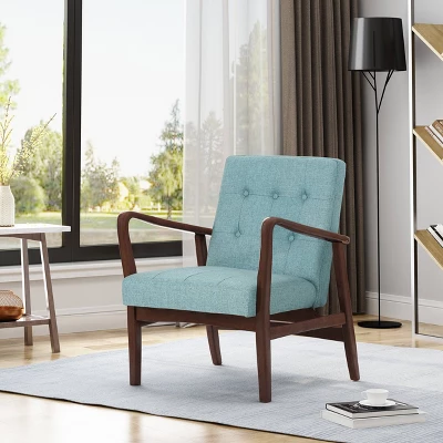 Marcola Mid Century Modern Upholstered Wood Framed Club Chair - Christopher Knight Home 1 Marcola Mid Century Modern Upholstered Wood Framed Club Chair - Christopher Knight Home