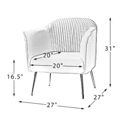 Velvet Barrel Chair With Goden Base Contemporary And Classic Velvet Accent Chair For Living Room | Karat Home -Baxton Studio Sales Shop GUEST 72fc1206 e242 4fd6 a7df 01fdd9530717