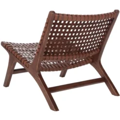 Luna Leather Woven Accent Chair - Safavieh -Baxton Studio Sales Shop GUEST 73c23541 1fa0 4339 aa22 3740e73f0b00