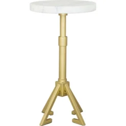 Augustus Side Table Marble White - ZM Home