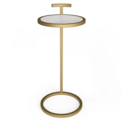 Kaplan C Side Table White/Gold - WyndenHall -Baxton Studio Sales Shop GUEST 768b6479 2281 4ce8 88a5 3990c060d93c