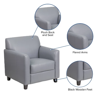 Flash Furniture HERCULES Diplomat Series LeatherSoft Chair With Clean Line Stitched Frame 9 Flash Furniture HERCULES Diplomat Series LeatherSoft Chair With Clean Line Stitched Frame - Image 9