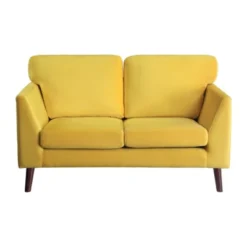 Tolley Velvet Loveseat In Yellow - Lexicon -Baxton Studio Sales Shop GUEST 78084feb 5523 4614 91fb cbe32b76ee90