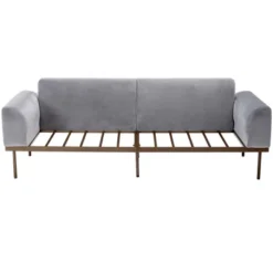 Modern Velvet Loveseat Sofa With Metal Legs And Two Pillows-ModernLuxe -Baxton Studio Sales Shop GUEST 781467bd d7af 4fee 948b baa0f39adfa3