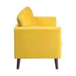Tolley Velvet Loveseat In Yellow - Lexicon -Baxton Studio Sales Shop GUEST 783bf0fc 6345 4f54 9ccb b9f8b665f8a4
