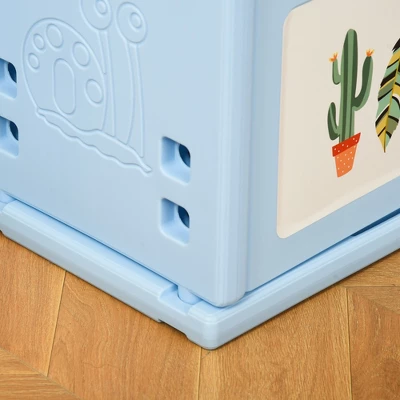 Qaba Kids Toy Storage Organizer With 4 Bins, Storage Cabinets, Bookshelf And 4-Layers Toy Collection Shelves 5 Qaba Kids Toy Storage Organizer With 4 Bins, Storage Cabinets, Bookshelf And 4-Layers Toy Collection Shelves - Image 5