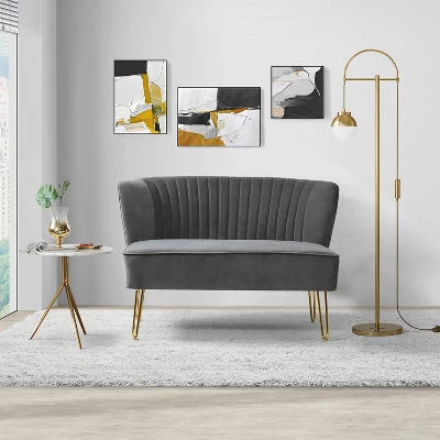 Ainhoa 45" Contemporary Solid And Manufactured Wooden Frame Loveseat | ARTFUL LIVING DESIGN 16 Ainhoa 45" Contemporary Solid And Manufactured Wooden Frame Loveseat | ARTFUL LIVING DESIGN - Image 16