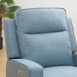 HOMCOM Electric Power Recliner Armchair With USB Charging Station, Sofa Recliner With Linen Upholstered Seat And Retractable Footrest, Blue 9 HOMCOM Electric Power Recliner Armchair With USB Charging Station, Sofa Recliner With Linen Upholstered Seat And Retractable Footrest, Blue -Baxton Studio Sales Shop GUEST 78f5e669 b6cd 4224 9d56 b61a61fc39b0