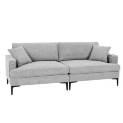 80.7" Modern Upholstered Loveseat Sofa With Metal Legs And 2 Pillows-ModernLuxe -Baxton Studio Sales Shop GUEST 79241d8b 38d6 4167 9b02 552d11122c6a