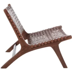 Luna Leather Woven Accent Chair - Safavieh -Baxton Studio Sales Shop GUEST 7c0a7e52 f454 4024 b700 c20d33633b0a