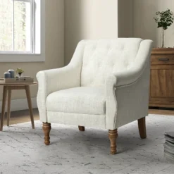 Charlie Wooden Upholstery Livingroom Armchair With Button-tufted | ARTFUL LIVING DESIGN 23 Charlie Wooden Upholstery Livingroom Armchair With Button-tufted | ARTFUL LIVING DESIGN -Baxton Studio Sales Shop GUEST 7dda9fc7 28c0 4b5b 8c33 80436e0de4c8