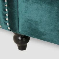 Bowie Modern Glam Velvet Sofa Teal - Christopher Knight Home -Baxton Studio Sales Shop GUEST 7e7454d5 8e03 433d b29b 3dafed8a5ee3