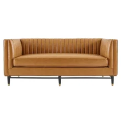 Devote Channel Tufted Vegan Leather Loveseat Tan - Modway -Baxton Studio Sales Shop GUEST 7eb9c604 27fa 41f6 9257 e0722fb88843